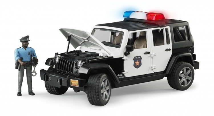 Bruder 02527 Jeep Wrangler policyjny z figurką